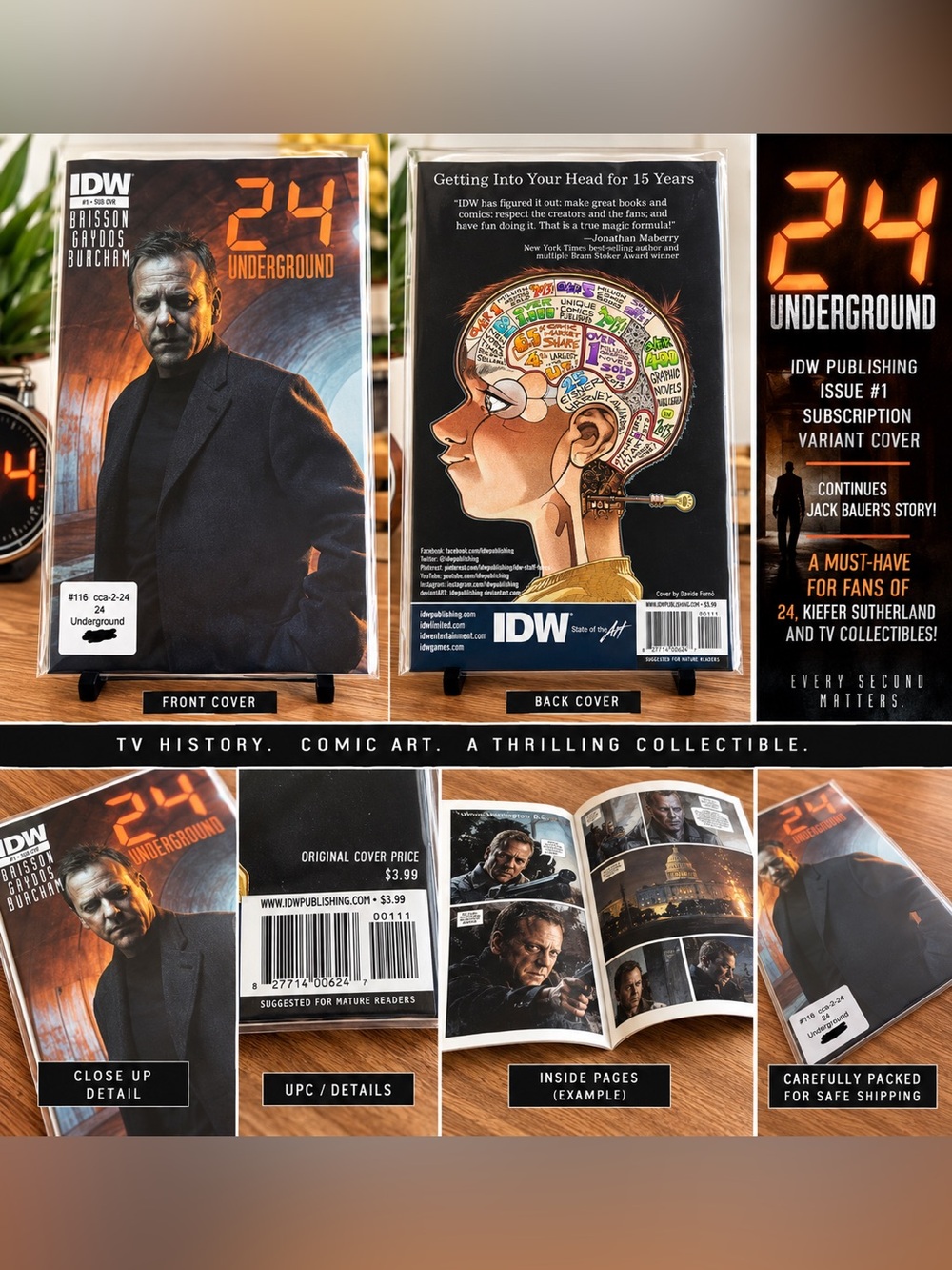 24 Underground #1 First Print IDW 2014 Jack Bauer Davide Furno Comic